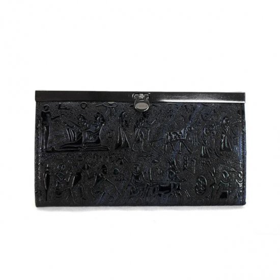 Coach Egyptian Wall Painting Large Black Wallets EEA | Coach Outlet Canada